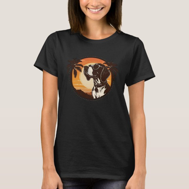 german shorthaired pointer Cute Cool Sunglasses T-Shirt (Front)