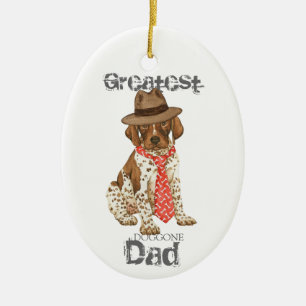 German Shorthaired Pointer Dad Ceramic Ornament