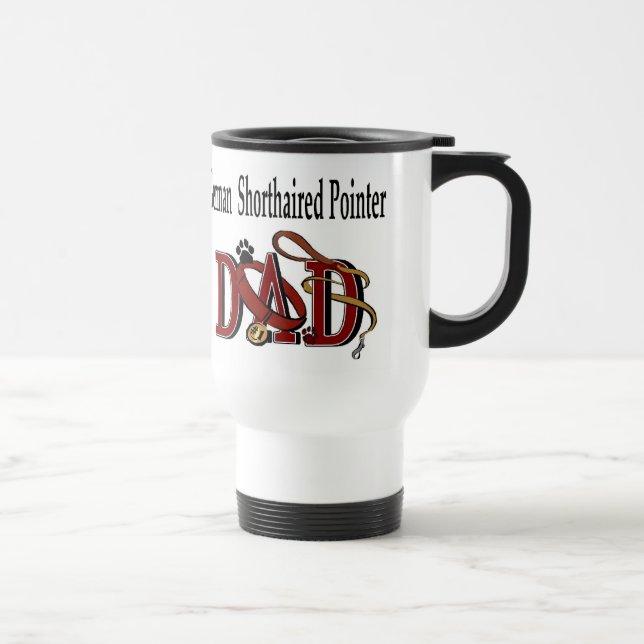German Shorthaired Pointer Dad Gifts Travel Mug (Right)