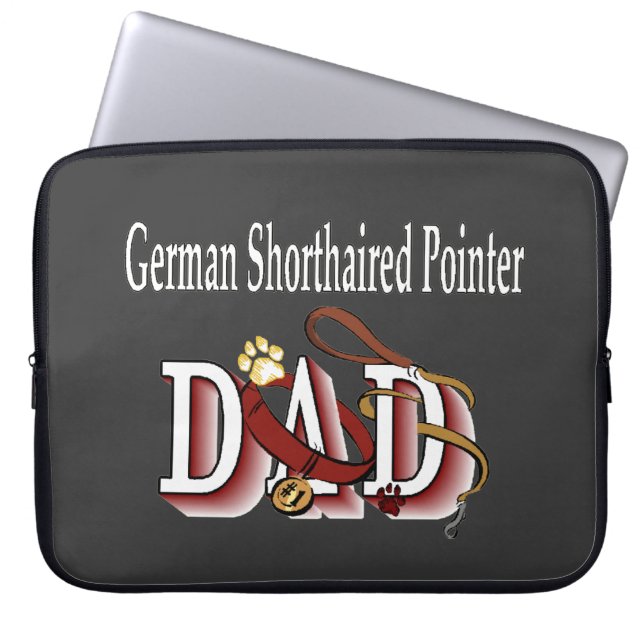 German Shorthaired Pointer Dad Laptop Sleeve (Front)