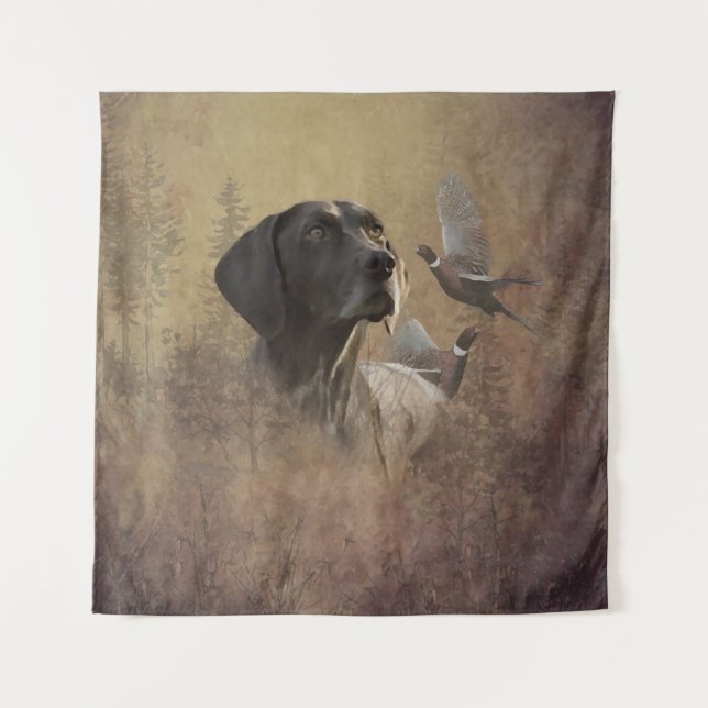 German Shorthaired Pointer ,Deutsch Kurzhaar Tapes Tapestry (Front)