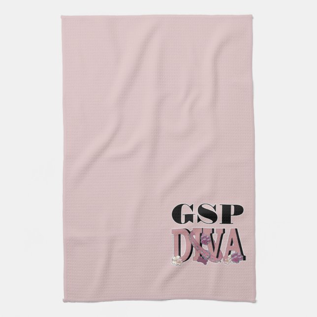 German Shorthaired Pointer DIVA Kitchen Towel (Vertical)