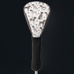 German Shorthaired Pointer Dog Bone and Paw Print Golf Head Cover<br><div class="desc">German Shorthaired Pointer dogs with liver and white ticked coats. Scattered dog bones and paw prints dog pattern.</div>