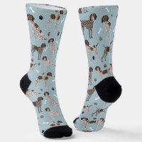 German Shorthaired Pointer Dog Bone and Paw Print