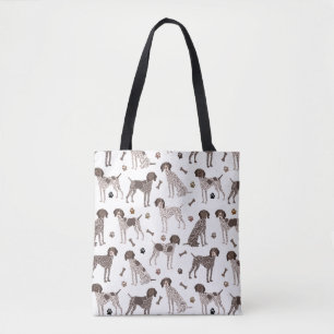 German Shorthaired Pointer Dog Bone and Paw Print  Tote Bag