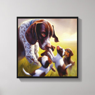 German Shorthaired Pointer Dog Canvas Print