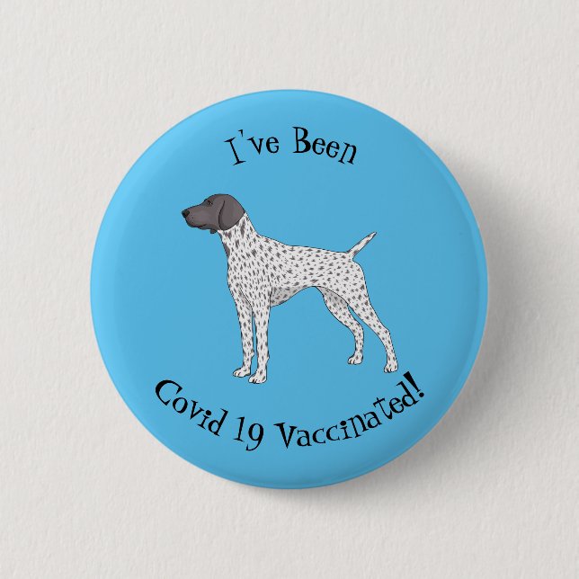 German Shorthaired Pointer dog cartoon 2 Inch Round Button (Front)