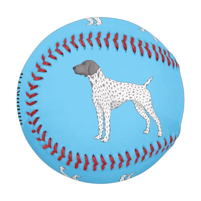 German Shorthaired Pointer dog cartoon  Baseball (Front Left)