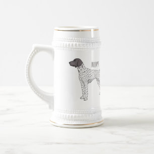 German Shorthaired Pointer dog cartoon Beer Stein