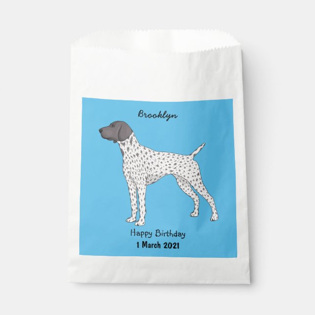 German Shorthaired Pointer dog cartoon  Favour Bag (Front)