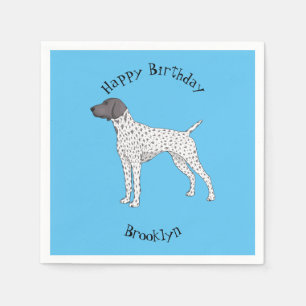 German Shorthaired Pointer dog cartoon Napkin