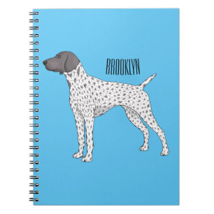 German Shorthaired Pointer dog cartoon Notebook