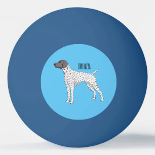 German Shorthaired Pointer dog cartoon  Ping Pong Ball