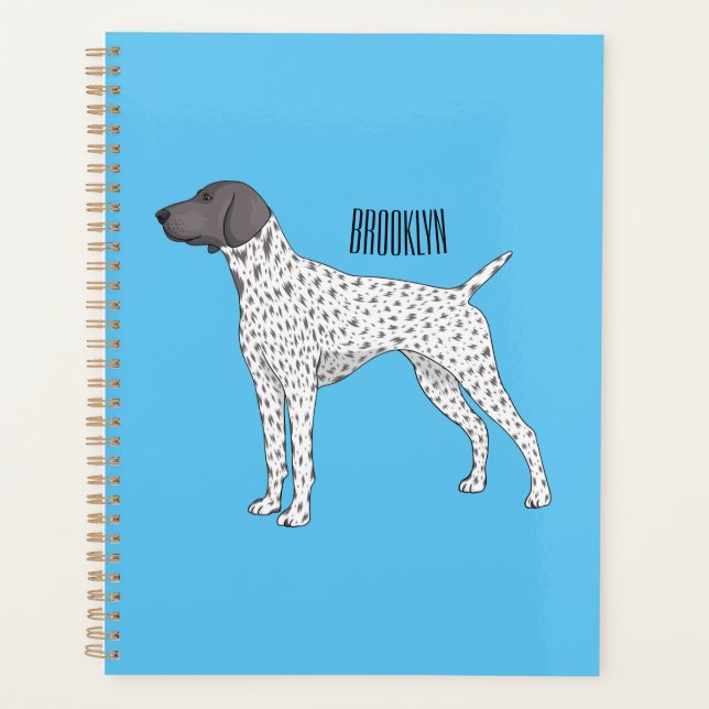 German Shorthaired Pointer dog cartoon  Planner (Front)