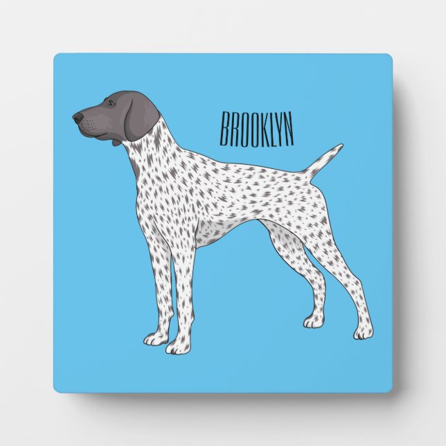 German Shorthaired Pointer dog cartoon Plaque (Front)