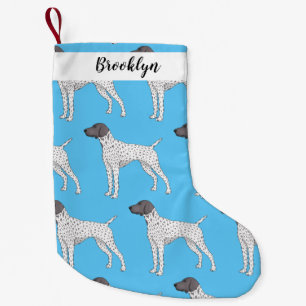 German Shorthaired Pointer dog cartoon Small Christmas Stocking