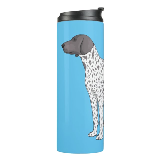 German Shorthaired Pointer dog cartoon  Thermal Tumbler (Rotated Left)