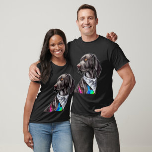 German Shorthaired Pointer Dog Portrait Tie & Dye T-Shirt