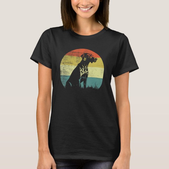 German Shorthaired Pointer Dog Retro Design T-Shirt (Front)