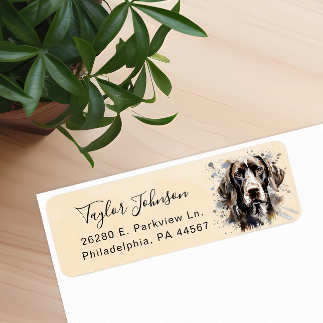 German Shorthaired Pointer Dog Return Address (Creator Uploaded)