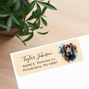 German Shorthaired Pointer Dog Return Address