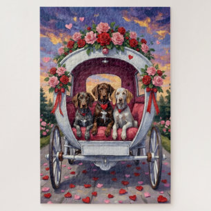 German Shorthaired Pointer Dog Valentine's Day Jigsaw Puzzle