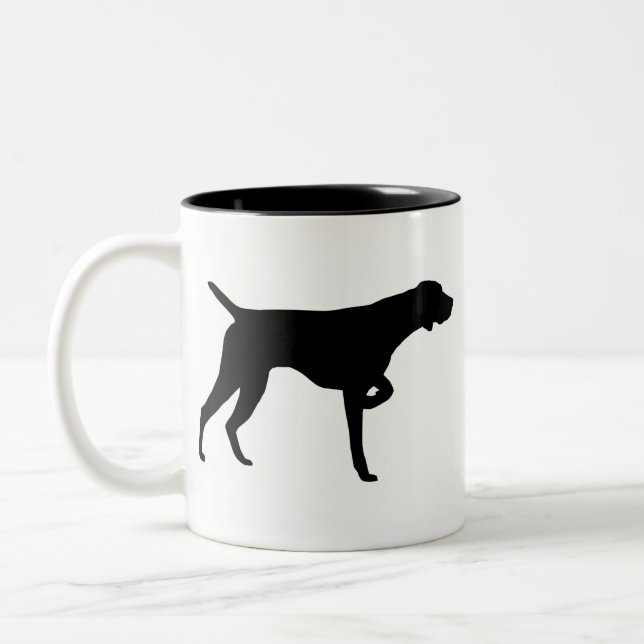 German Shorthaired Pointer Gear Two-Tone Coffee Mug (Left)