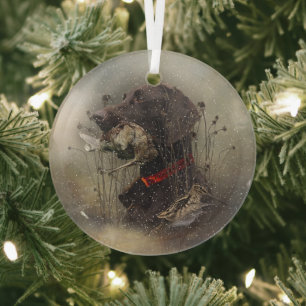 German Shorthaired Pointer Glass Ornament