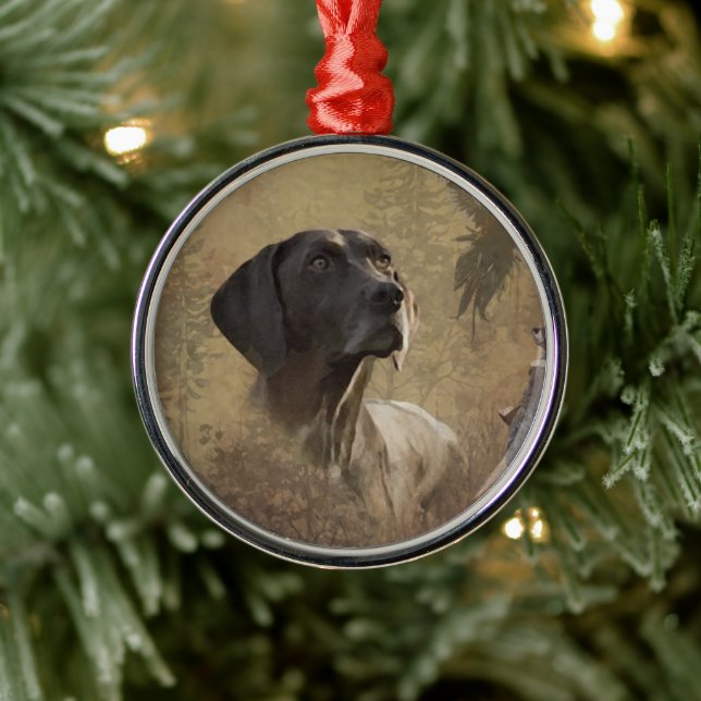 German Shorthaired Pointer  GSP Metal Ornament (Tree)