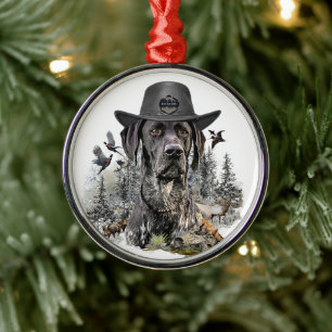 German Shorthaired Pointer  GSP Metal Ornament