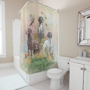 German Shorthaired Pointer (GSP) Shower Curtain