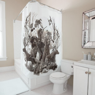 German Shorthaired Pointer (GSP) Shower Curtain