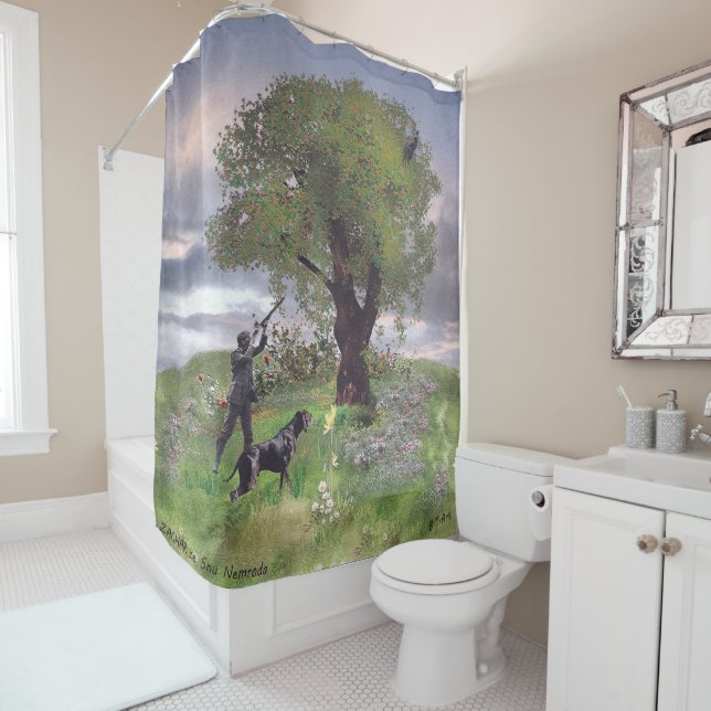German Shorthaired Pointer (GSP) Shower Curtain (In Situ)