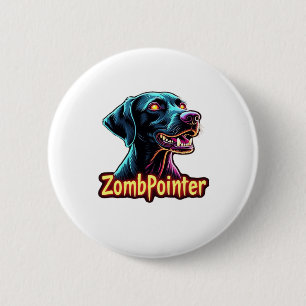 German Shorthaired Pointer GSP Zombie Dog Hallowee 2 Inch Round Button