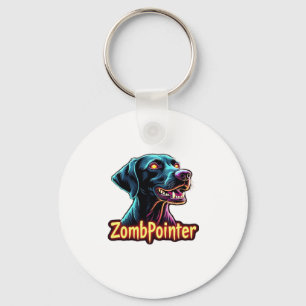 German Shorthaired Pointer GSP Zombie Dog Hallowee Keychain