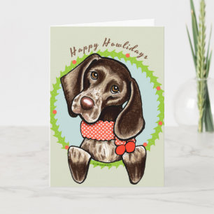 German Shorthaired Pointer Happy Howlidays Holiday Card