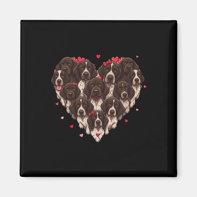 German Shorthaired Pointer Heart Valentine Womens  Magnet (Front)