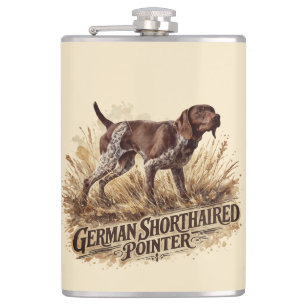 German Shorthaired Pointer Hip Flask