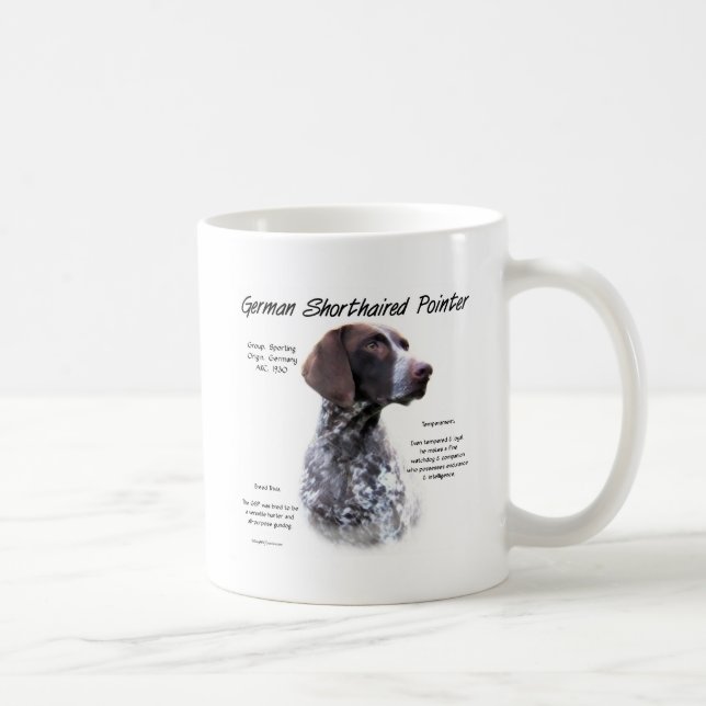 German Shorthaired Pointer History Design Coffee Mug (Right)