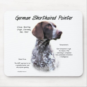 German Shorthaired Pointer History Design Mouse Pad