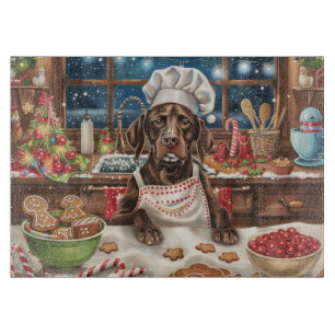 German Shorthaired Pointer Holiday Baking: Festive Cutting Board