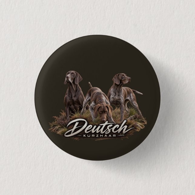 German Shorthaired Pointer– Hunting Collection 1 Inch Round Button (Front)