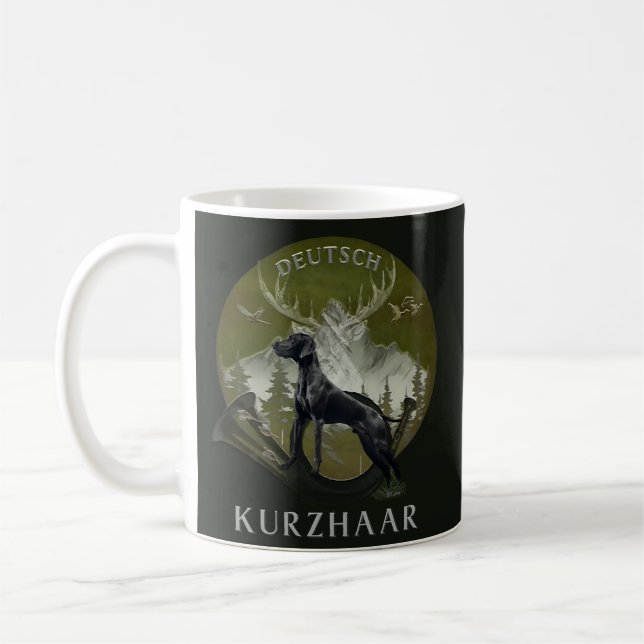 German Shorthaired Pointer , Hunting  logo  Coffee Mug (Left)
