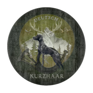 German Shorthaired Pointer , Hunting logo Cutting Board