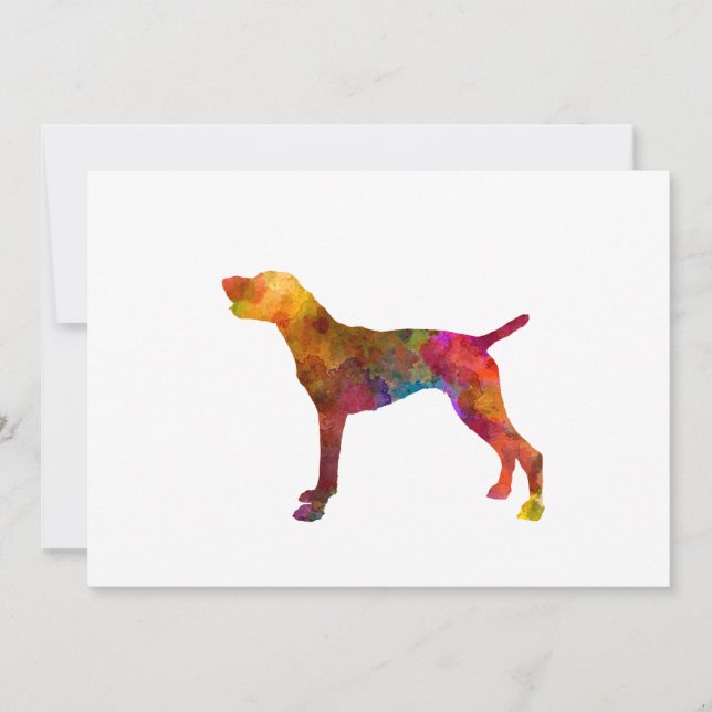 German Shorthaired Pointer in watercolor (Front)