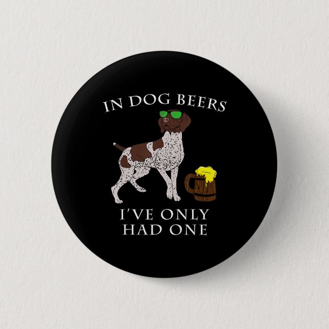 German Shorthaired Pointer  Irish St Patrick Day 2 Inch Round Button (Front)
