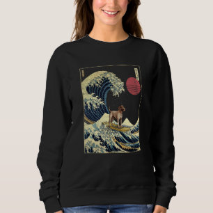 German Shorthaired Pointer Japanese Kanagawa Wave Sweatshirt