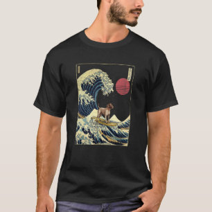 German Shorthaired Pointer Japanese Kanagawa Wave  T-Shirt
