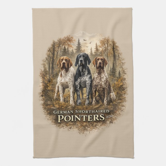 German Shorthaired Pointer  Kitchen Towel (Vertical)