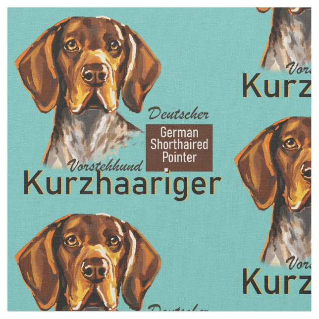 German Shorthaired Pointer Kurzhaar Fabric (Close Up)
